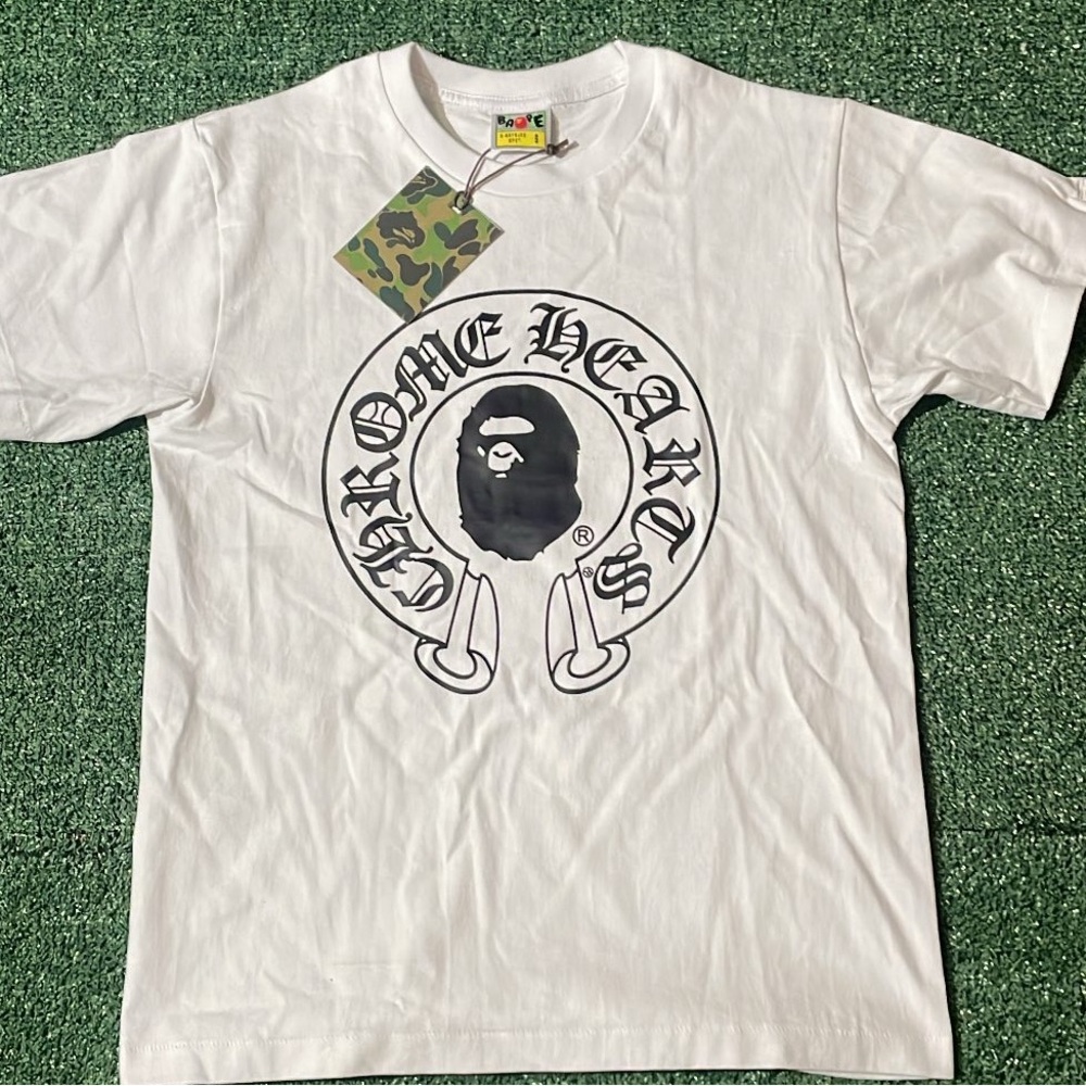 Chrome Hearts White and Black Logo Tee
